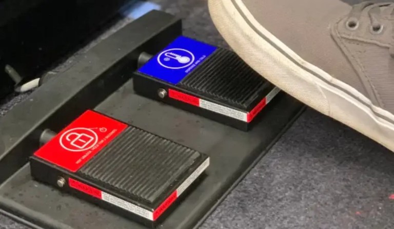 Foot pedal dispensing